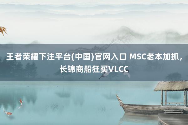 王者荣耀下注平台(中国)官网入口 MSC老本加抓，长锦商船狂买VLCC