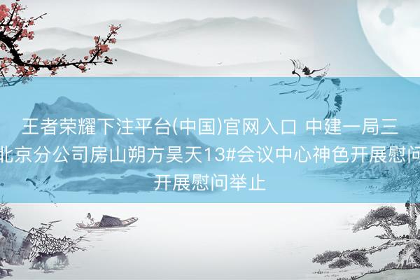 王者荣耀下注平台(中国)官网入口 中建一局三公司北京分公司房山朔方昊天13#会议中心神色开展慰问举止